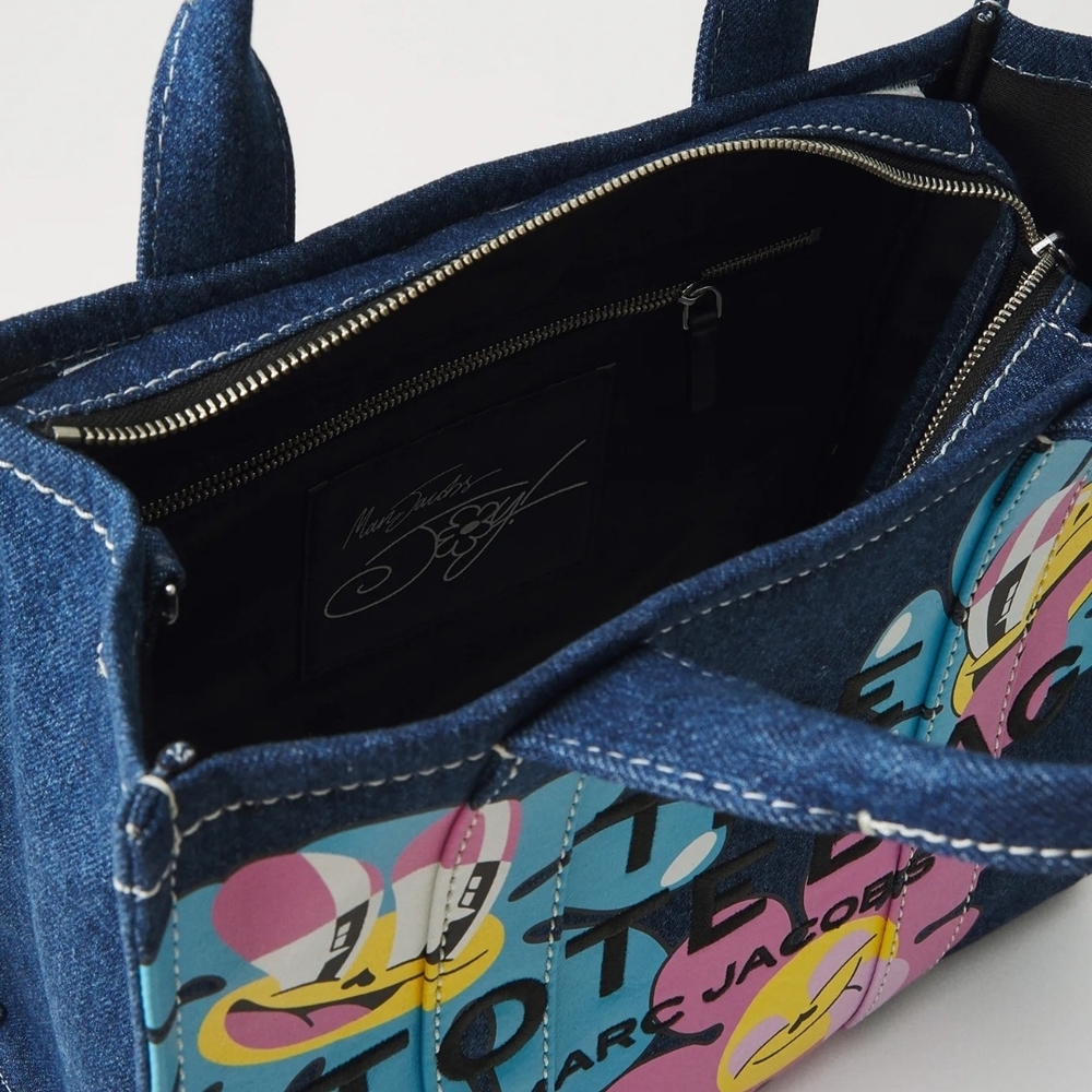 AUTHENTIC Marc Jacobs X Hattie Stewart Denim The Tote Bag -Medium - Picture 2 of 8